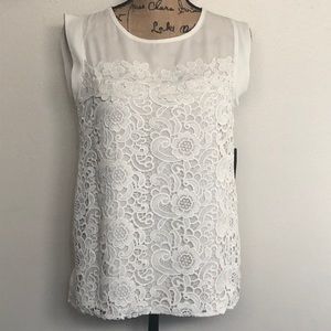 GNW White Sleeveless Blouse